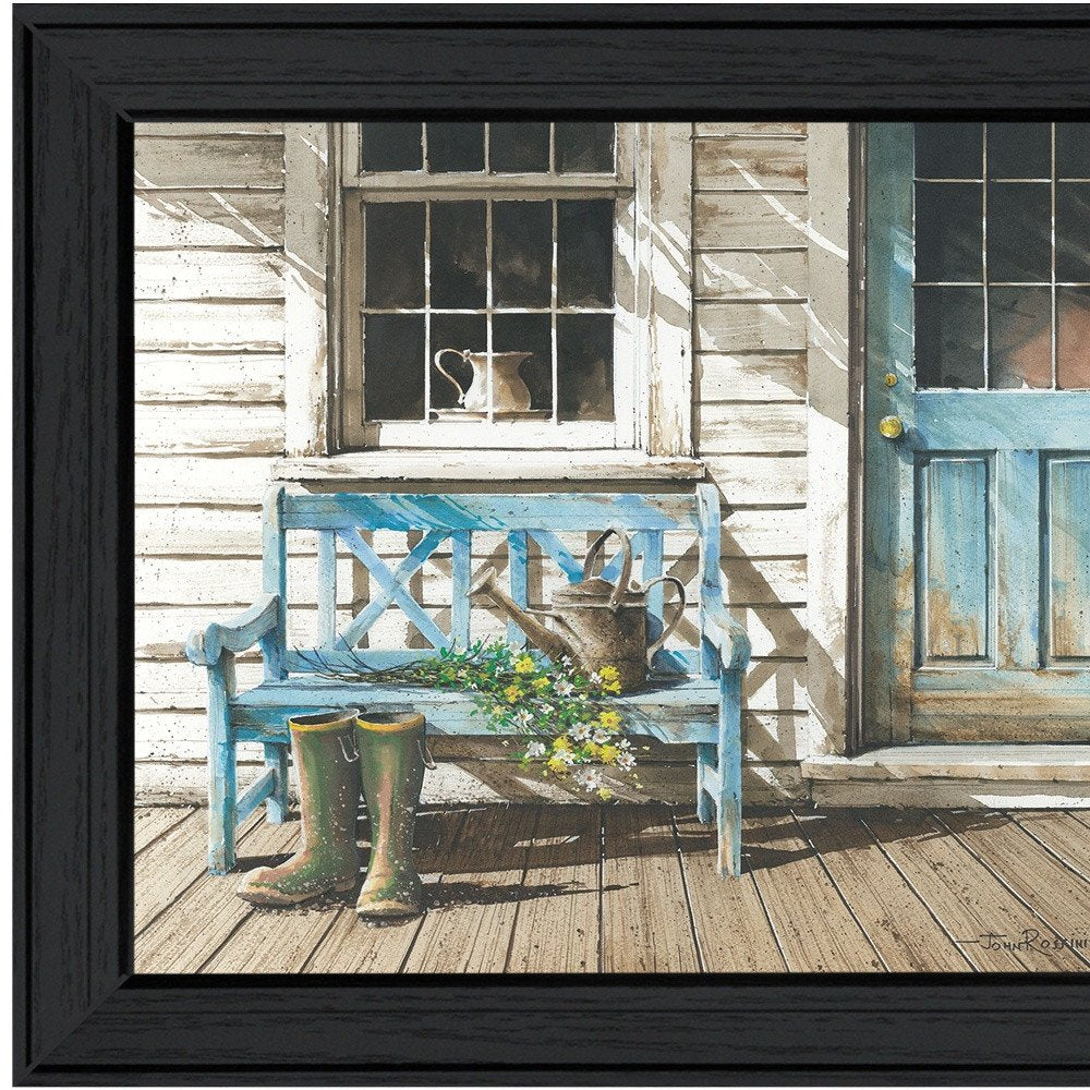 Cheerful Chores Black Framed Wall Art