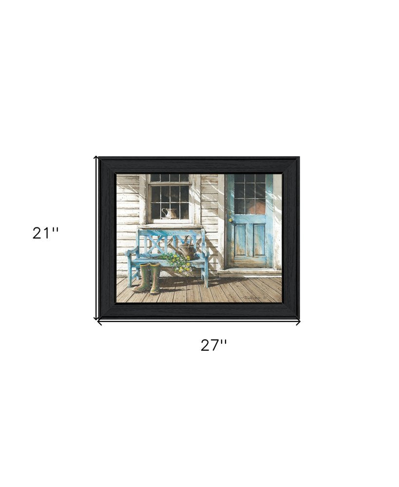 Cheerful Chores Black Framed Wall Art