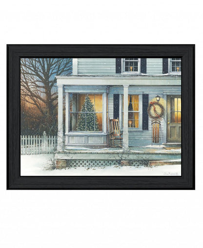 December Glow Black Framed Wall Art