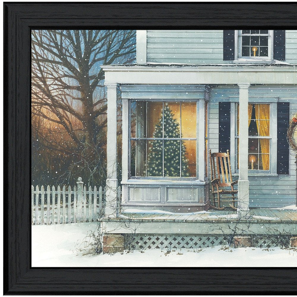 December Glow Black Framed Wall Art