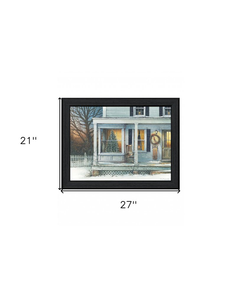 December Glow Black Framed Wall Art