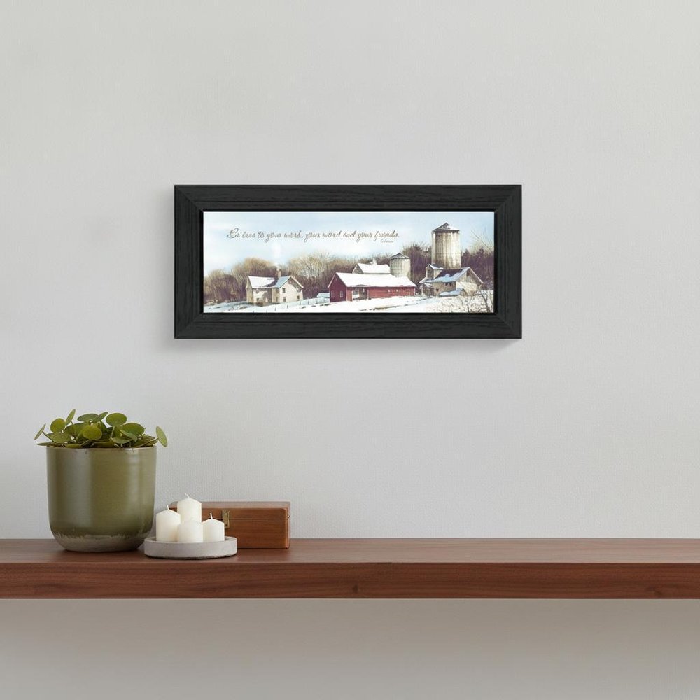 Be TRUE Black Framed Print Wall Art
