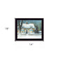 Snow Softly Falling 2 Black Framed Print Wall Art