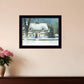 Snow Softly Falling 2 Black Framed Print Wall Art