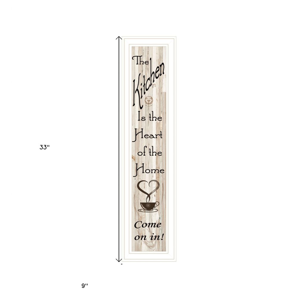 Kitchen is the Heart of the Home 15 White Framed Print Kitchen Wall Art