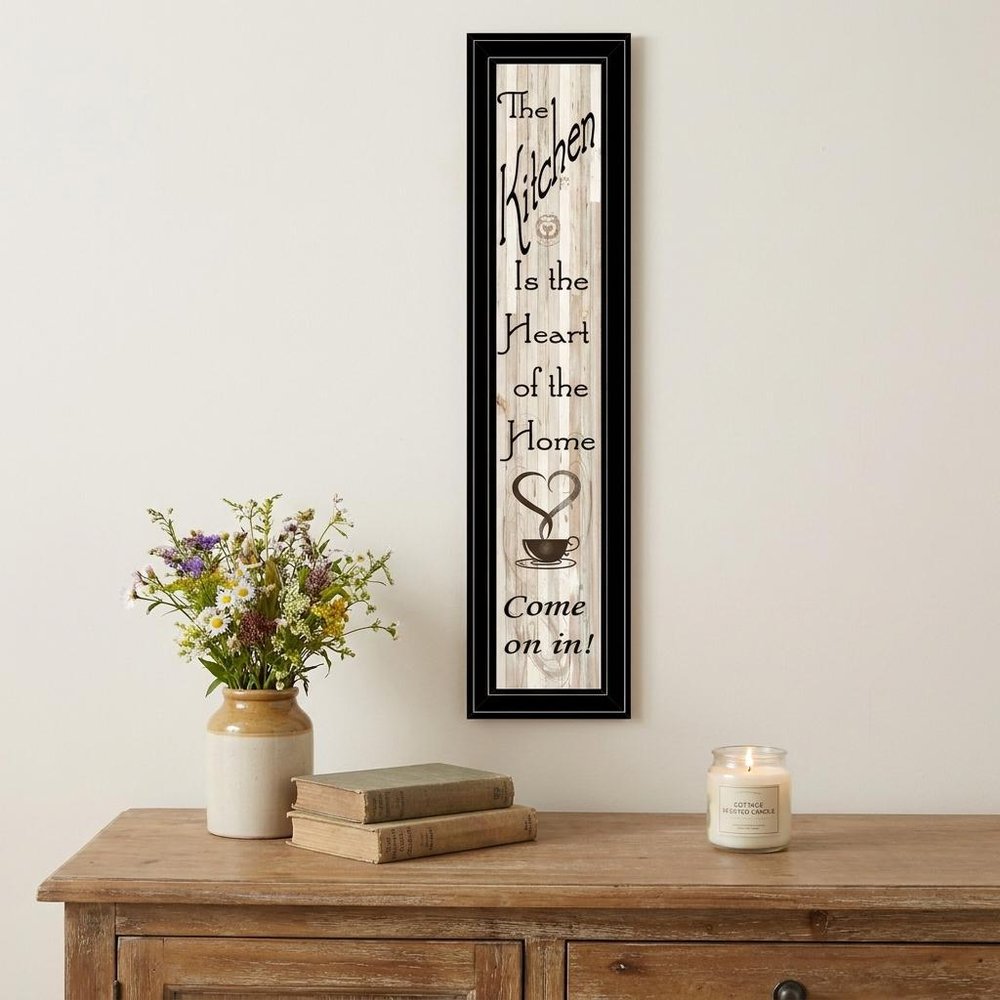 Kitchen is the Heart of the Home 18 Black Framed Wall Art