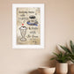Everyday Starts with Coffee 3 White Framed Print Kitchen Wall Art