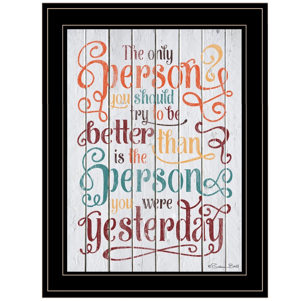 The Only Person 3 Black Framed Print Wall Art