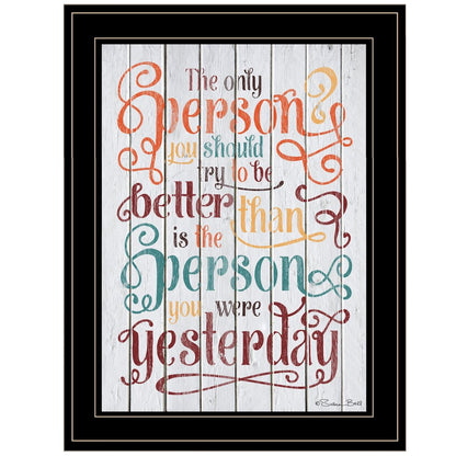 The Only Person 3 Black Framed Print Wall Art