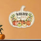 Welcome Pumpkin Wood Plank Wall Art