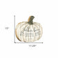 15" X 17" Cream Pumpkin Gather Here With Grateful Hearts Hanging Dimensional Sculpture