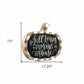 15" X 17" Brown And White Fall Leaves and Pumpkins Please Hanging Dimensional Sculpture