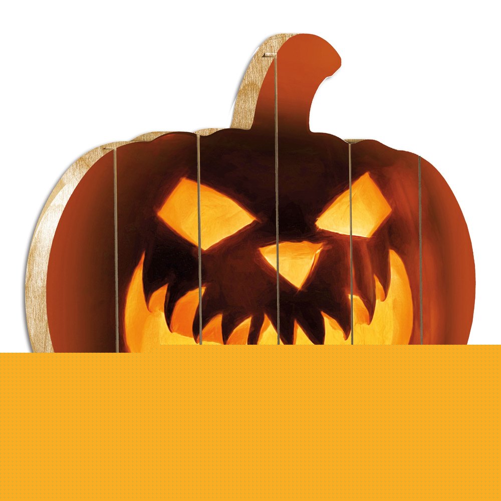 Fierce Pumpkin Face! Unframed Print Wall Art