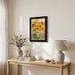 Country Sunflowers 1 Black Framed Print Wall Art