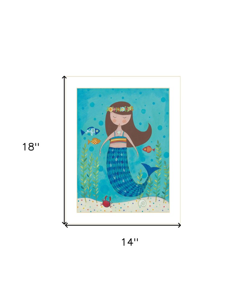 Under the Sea 6 White Framed Print Wall Art