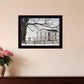A Little Snow House 1 Black Framed Print Wall Art