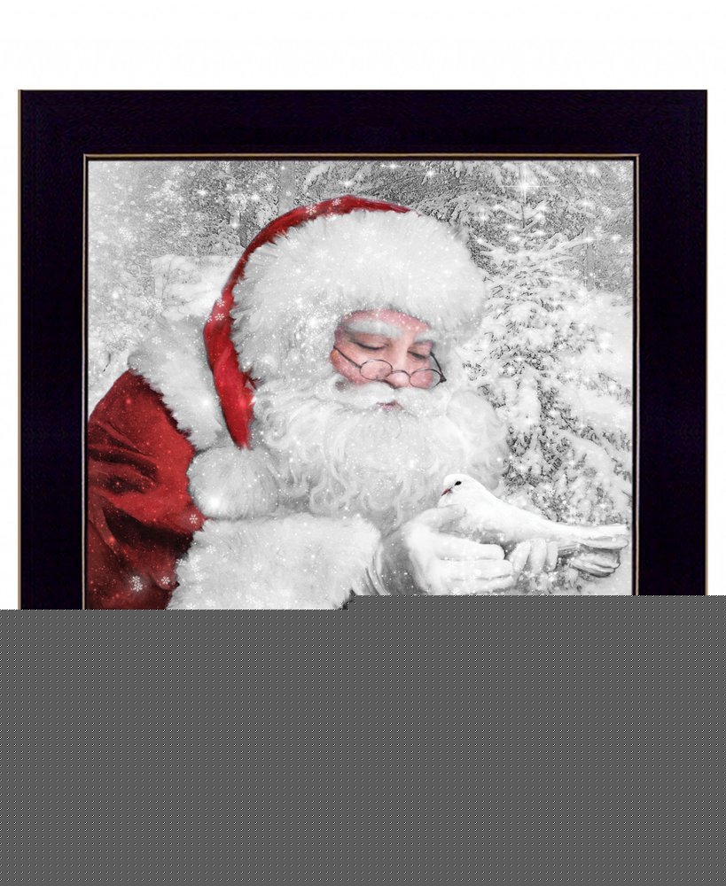 Santas Little Friends 1 Black Framed Print Wall Art