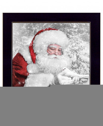 Santas Little Friends 1 Black Framed Print Wall Art