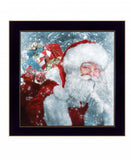 Santas Presents 1 Black Framed Print Wall Art