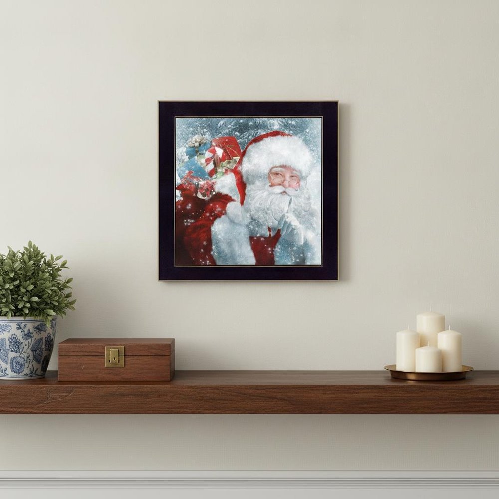 Santas Presents 1 Black Framed Print Wall Art
