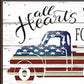 All Hearts Come Home for Love Truck Black Framed Print Wall Art