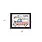 All Hearts Come Home for Love Truck Black Framed Print Wall Art