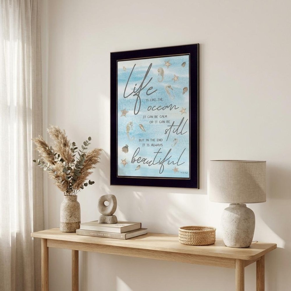 Life is Like 1 Black Framed Print Wall Art