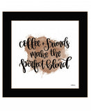 Coffee and Friends 1 Black Framed Print Wall Art