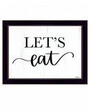 Lets Eat 1 Black Framed Print Kitchen Wall Art
