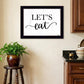 Lets Eat 1 Black Framed Print Kitchen Wall Art