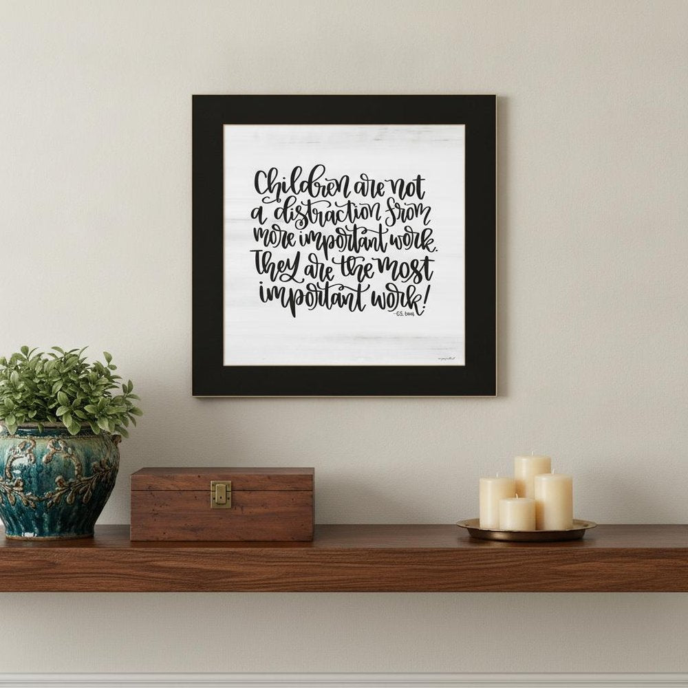 The Most Important Work 1 Black Framed Print Wall Art