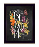 Bloom with Grace 1 Black Framed Print Wall Art