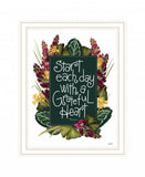 Grateful Heart 2 White Framed Print Wall Art