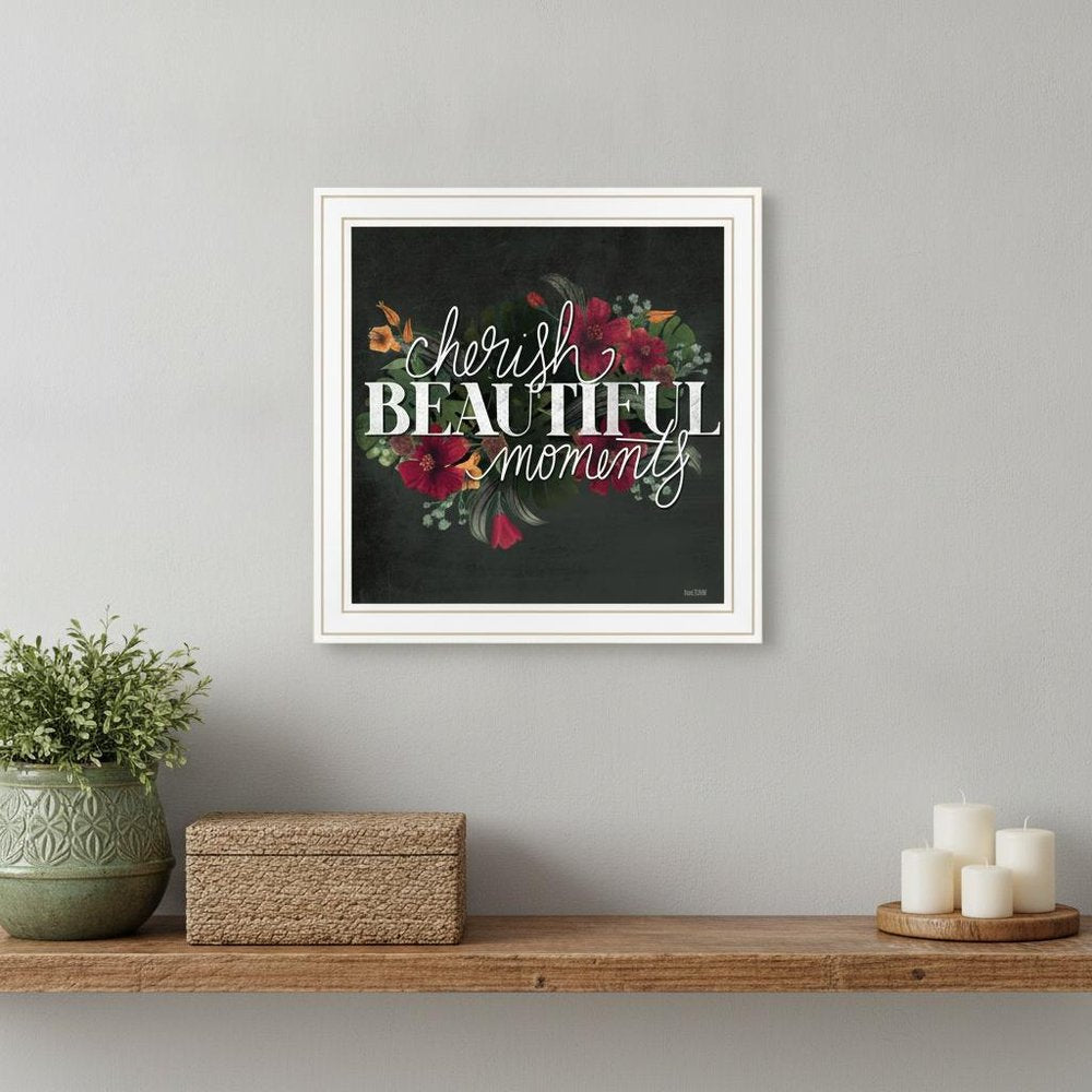 Cherish the Moments 2 White Framed Print Wall Art