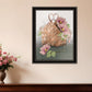 Farmhouse Daisy Basket 1 Black Framed Print Wall Art