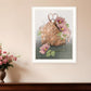 Farmhouse Daisy Basket 2 White Framed Print Wall Art