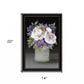 Lilac Mason Jar Floral 1 Black Framed Print Wall Art
