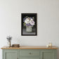 Lilac Mason Jar Floral 1 Black Framed Print Wall Art