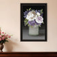 Lilac Mason Jar Floral 1 Black Framed Print Wall Art