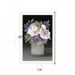 Lilac Mason Jar Floral 2 White Framed Print Wall Art