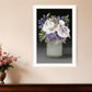 Lilac Mason Jar Floral 2 White Framed Print Wall Art