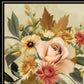 Autumn Bouquet 1 Black Framed Print Wall Art