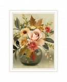 Autumn Bouquet 2 White Framed Print Wall Art