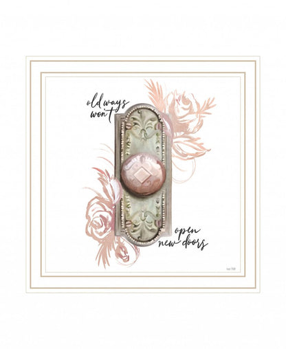 Old Ways in Blush 2 White Framed Print Wall Art