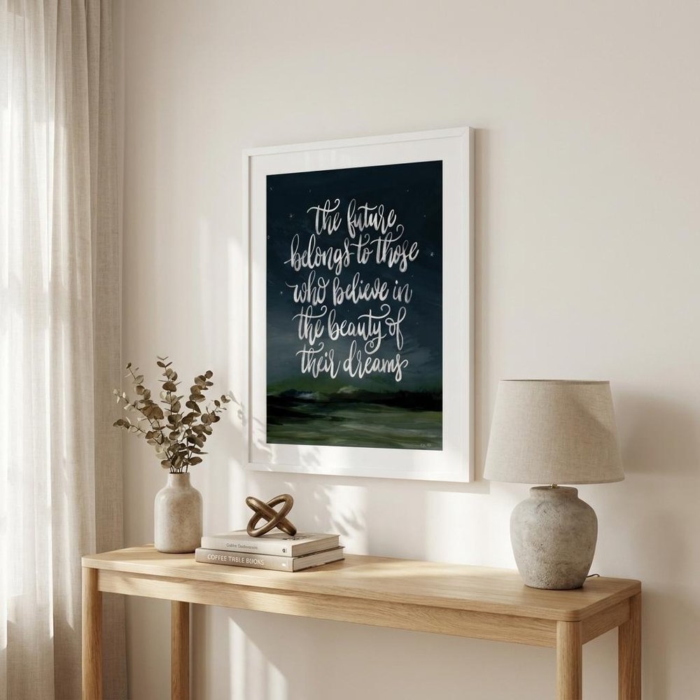 Beauty of Your Dreams 1 White Framed Print Wall Art