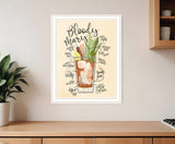 Bloody Mary 2 White Framed Print Wall Art