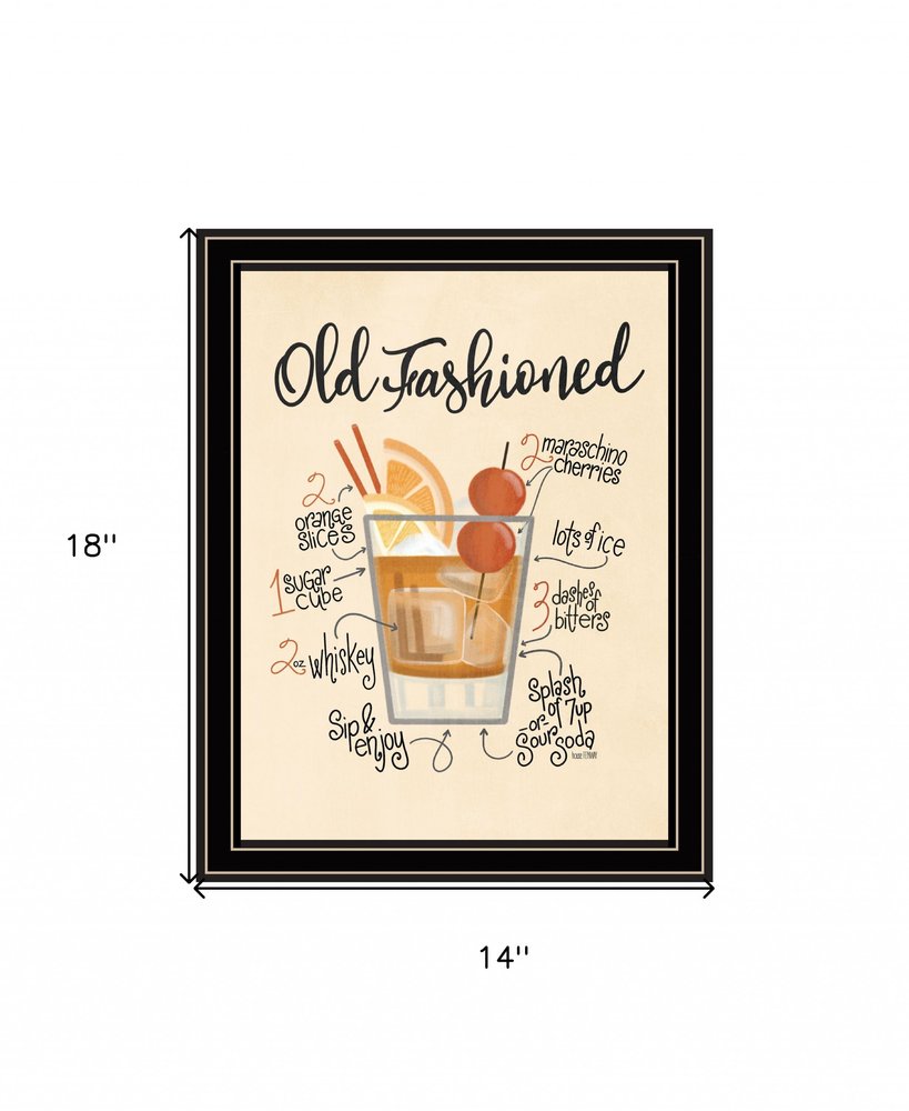 Old Fashioned 1 Black Framed Print Wall Art
