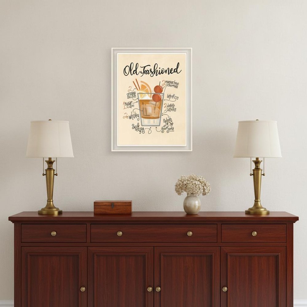 Old Fashioned 2 White Framed Print Wall Art