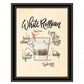 White Russian 1 Black Framed Print Wall Art