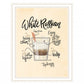 White Russian 2 White Framed Print Wall Art